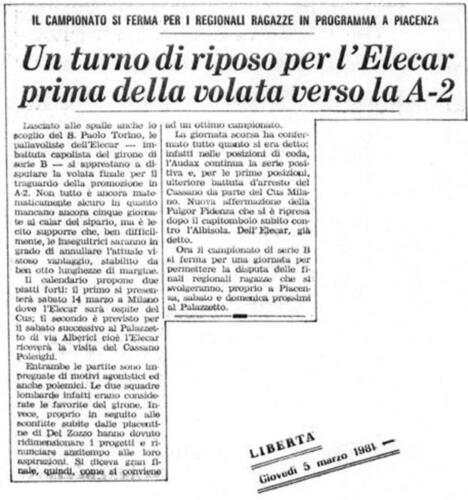 1980-1981 Elecar Promozione Serie A2